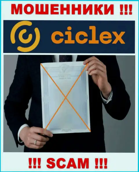 Инфы о лицензии компании Ciclex Com на ее официальном сайте НЕТ