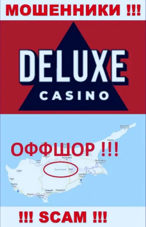 Deluxe Casino - это обманная компания, зарегистрированная в оффшоре на территории Кипр