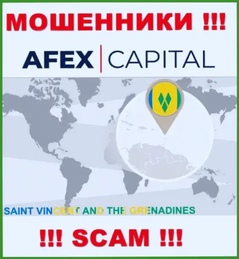 AfexCapital Com специально прячутся в офшоре на территории Saint Vincent and the Grenadines, мошенники