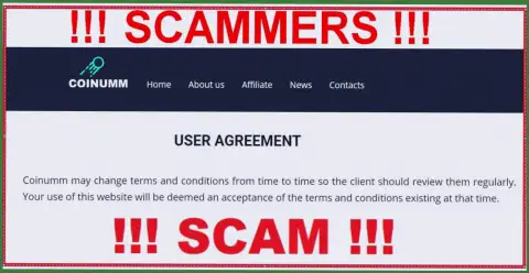 Coinumm Com Cheaters can remake their client agreement at any time