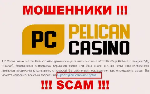 Ни за что не стоит писать на адрес электронного ящика интернет мошенников PelicanCasino Games - разведут в миг