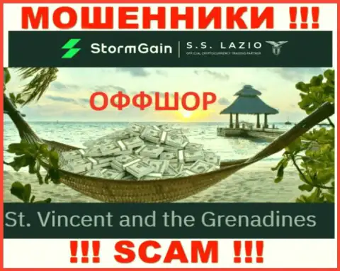 Сент-Винсент и Гренадины - здесь, в оффшоре, пустили корни internet мошенники Storm Gain