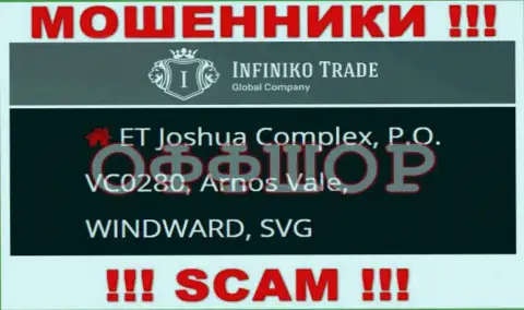 Infiniko Trade - МОШЕННИКИ, пустили корни в офшоре по адресу: ET Joshua Complex, P.O. VC0280, Arnos Vale, WINDWARD, SVG