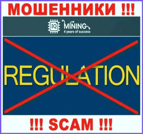 Информацию о регулирующем органе организации IQ Mining не найти ни на их сайте, ни во всемирной сети internet