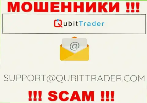 Электронная почта мошенников QubitTrader, предложенная у них на сайте, не связывайтесь, все равно обуют