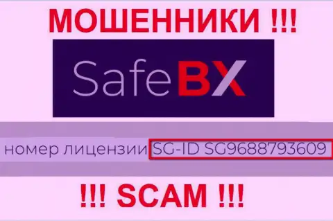 Safe BX, задуривая голову клиентам, опубликовали у себя на онлайн-сервисе номер их лицензии