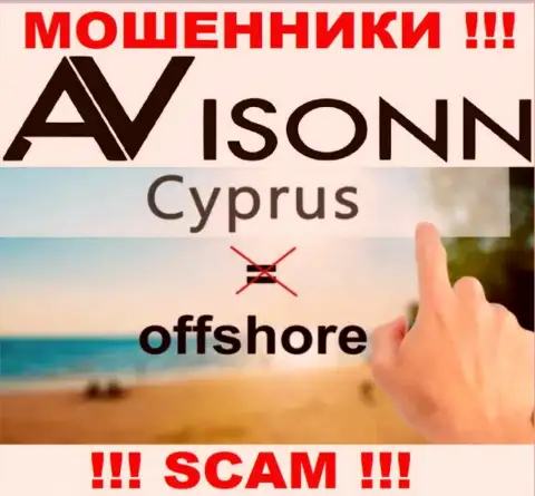 Avisonn намеренно находятся в оффшоре на территории Cyprus - это ВОРЫ !!!