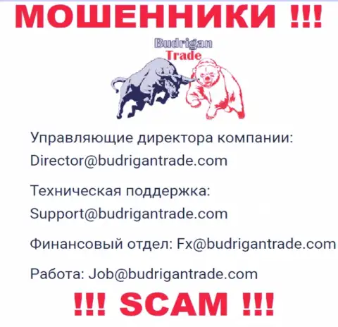 Не пишите на электронный адрес Budrigan Ltd - это интернет обманщики, которые прикарманивают денежные активы наивных людей