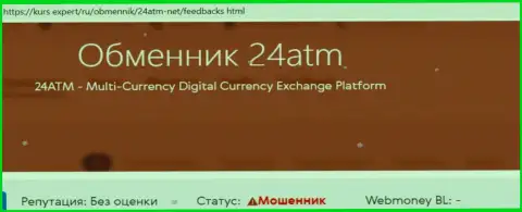 Советуем обходить 24 ATM за версту, с указанной компанией Вы не заработаете ни рубля (обзорная статья)