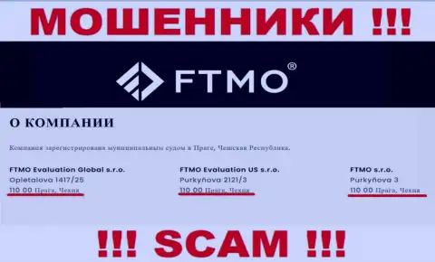 ФТМО Ком - это типичный разводняк, адрес регистрации компании - фейковый