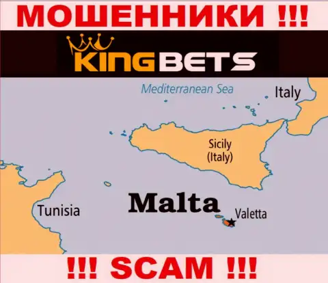 King Bets это internet-воры, имеют оффшорную регистрацию на территории Мальта