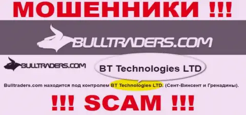 Организация, управляющая мошенниками Bulltraders - это BT Technologies LTD